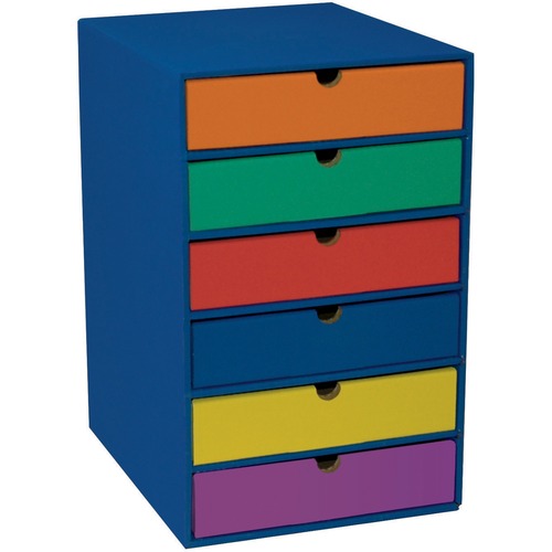 6-Shelf Organizer, 13-1/2"x12"x17-3/4", Blue