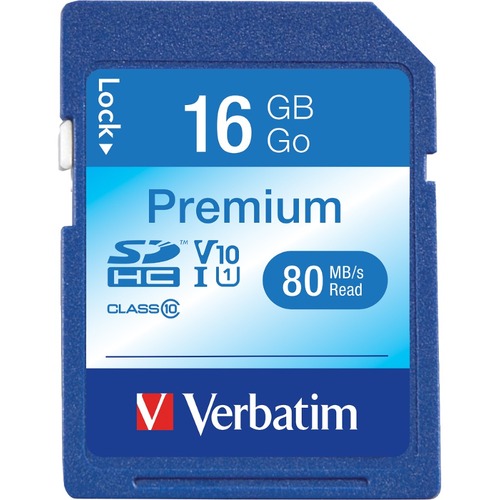 16GB PREMIUM SDHC MEMORY CARD, UHS-I V10 U1 CLASS 10, UP TO 80MB/S READ SPEED