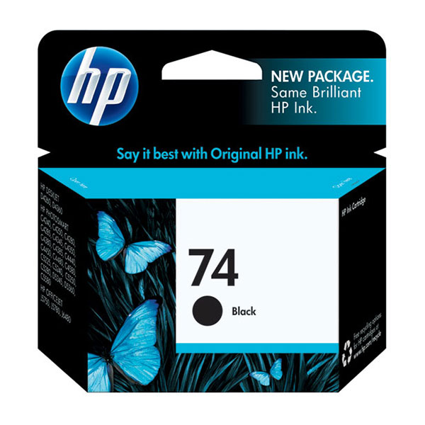 Hewlett-Packard  HP 74 Inkjet Cartridge, 200 Page Yield, Black