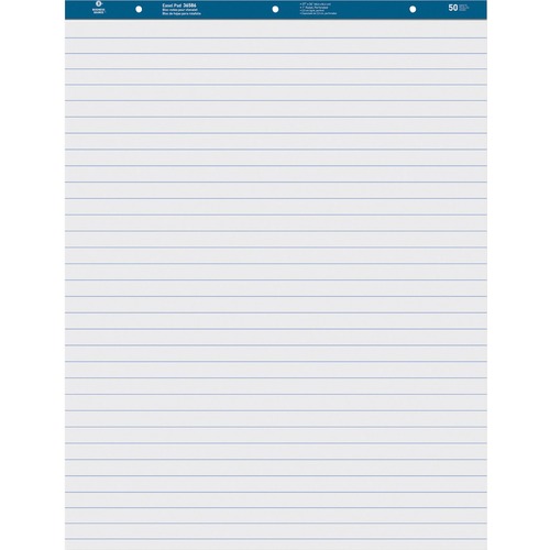 Easel Pad, Ruled, 50 Sheets, 27"x34", 2/CT, White
