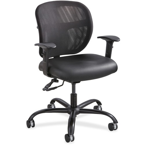 Vue Intensive Use Mesh Task Chair, Vinyl Seat, Black