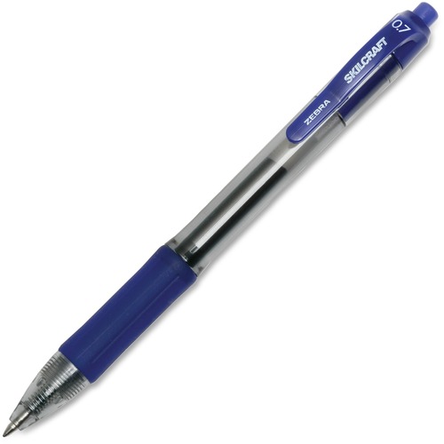 7520016473136, RETRACTABLE GEL PEN, MEDIUM POINT, BLUE, DOZEN