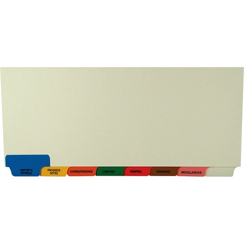 Medical Chart Divider Sets, Bottom Tab, 8 1/2 X 11 3/8, 40 Sets/box