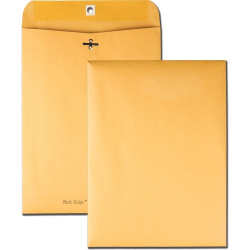 Park Ridge Kraft Clasp Envelope, 9 X 12, Brown Kraft, 100/box