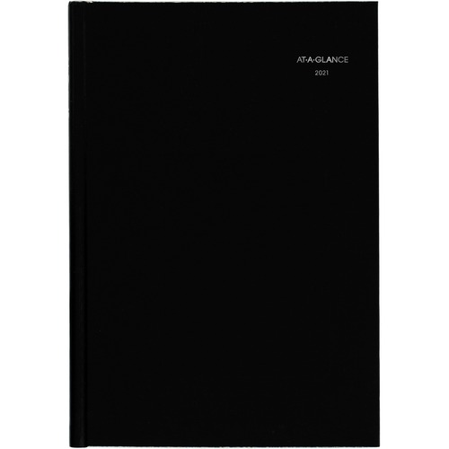 DAYMINDER HARD-COVER MONTHLY PLANNER, 7 7/8 X 11 7/8, BLACK, 2019