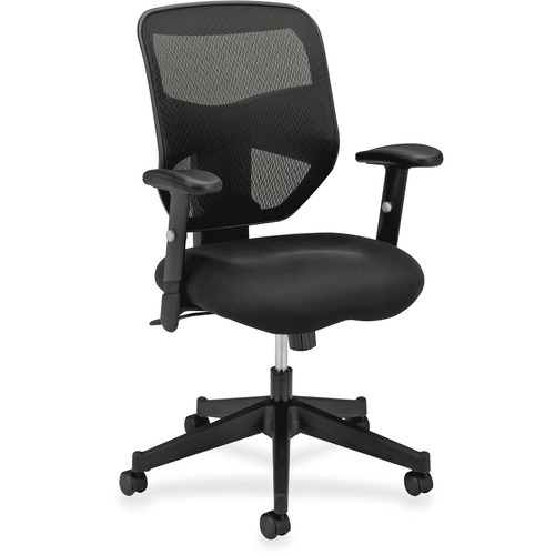 Work Chair, Pneumatic, High Back, 29"x36"x42-1/2", BK Mesh