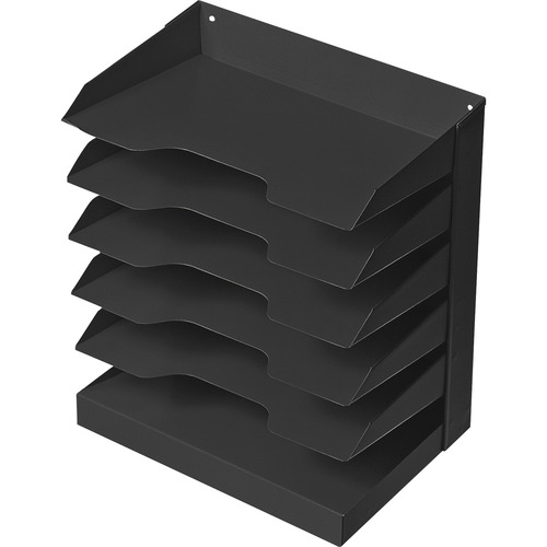 7520014570719, HORIZONTAL LETTER SIZE DESK FILE, 12 X 8 1/2 X 15, 6 SHELF, BLACK