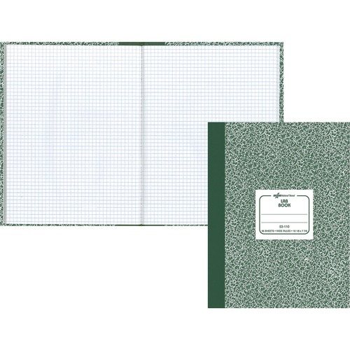 Lab Notebook, Quadrille Rule, 10 1/8 X 7 7/8, White, 96 Sheets