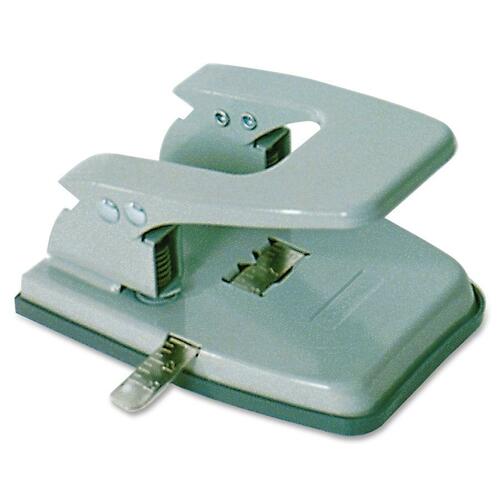 7520002247589, FIXED TWO-HOLE PUNCH, 1/4" HOLES, GRAY