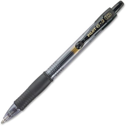 G2 PREMIUM RETRACTABLE GEL PEN, BOLD 1 MM, BLACK INK, SMOKE BARREL, DOZEN