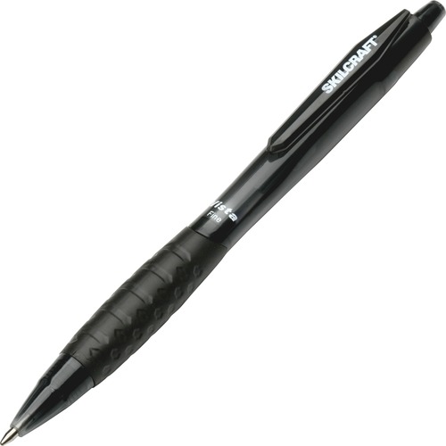 7520014457233, VISTA BALLPOINT RETRACTABLE PEN, BLACK INK, FINE, DOZEN