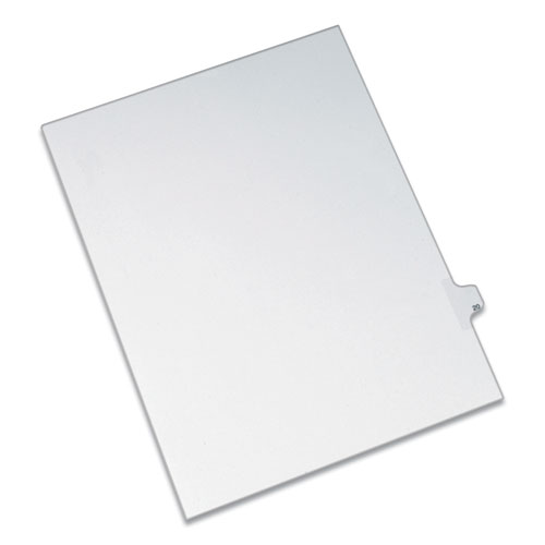 Allstate-Style Legal Exhibit Side Tab Divider, Title: 20, Letter, White, 25/pack