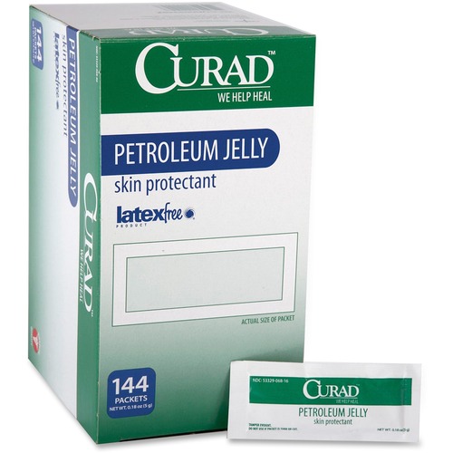 Medline  Petroleum Jelly, Curad, 144/BX, White/Green