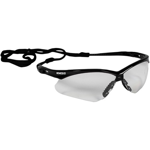 Nemesis Safety Glasses, Black Frame, Clear Lens