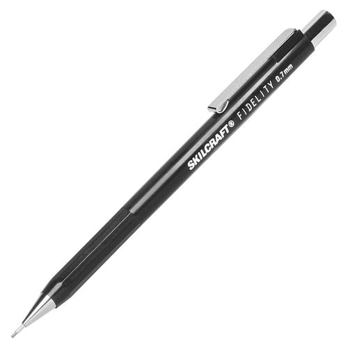 7520011324996, FIDELITY PUSH-ACTION MECHANICAL PENCIL, 0.7MM, BLACK, DOZEN