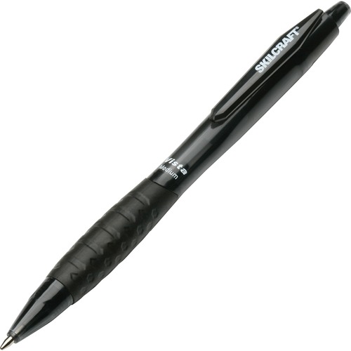 7520014457225, VISTA BALLPOINT RETRACTABLE PEN, BLACK INK, MEDIUM, DOZEN