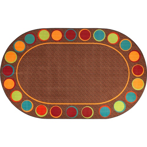 Sitting Spots Seating Rug, Oval, 7'6x12', Multi