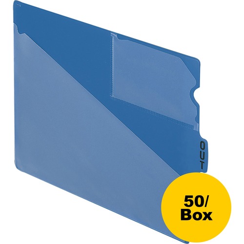 Out Guides, Recycled Vinyl, 12-3/4"x9-1/2", 50/BX, Blue