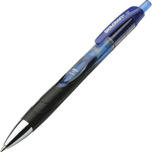 7520015745971, VISTA SECURE ROLLER BALL RETRACTABLE GEL PEN, BLUE INK, MED, 3/PK