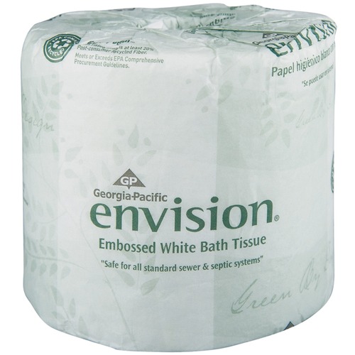 Embossed Bathroom Tissue, 1-Ply, 80 Rolls/carton