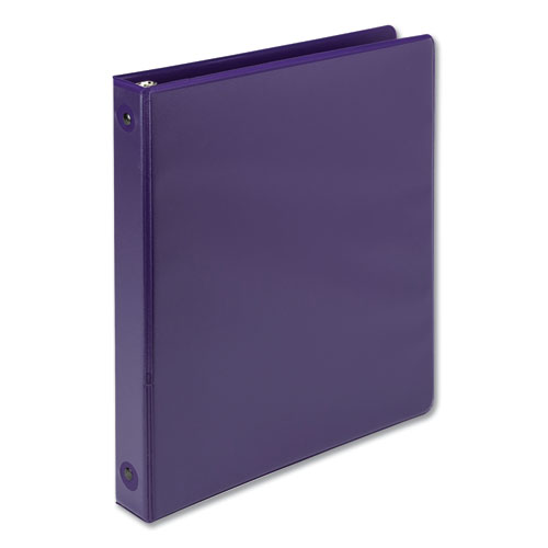 EARTH'S CHOICE BIOBASED ECONOMY ROUND RING VIEW BINDERS, 1" CAP., PURPLE