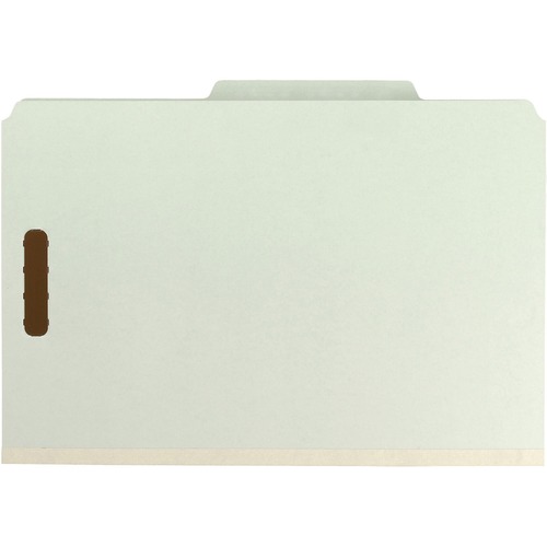 100(percent) REC PRESSBOARD CLASSIFICATION FOLDER, 3 DIV, 3" EXP, LEGAL, GY/GN, 10/BX