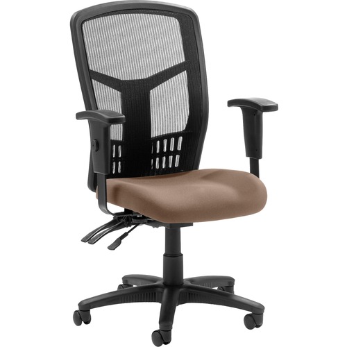High-Back Chair, Exec, Mesh, 28-1/2"x28-1/2"x45, Malted