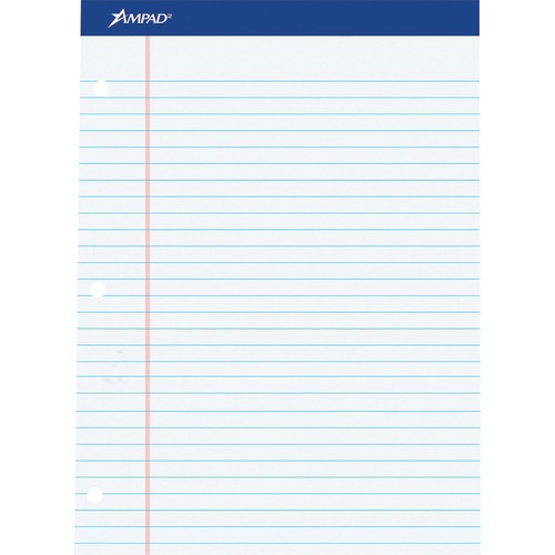 Double Sheets Pad, Legal/wide, 8 1/2 X 11 3/4, White, 100 Sheets