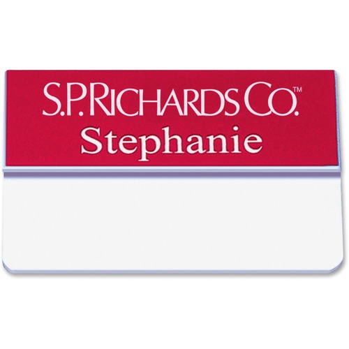 Pocket Name Badge w/Logo, 3/4"x3", Ast