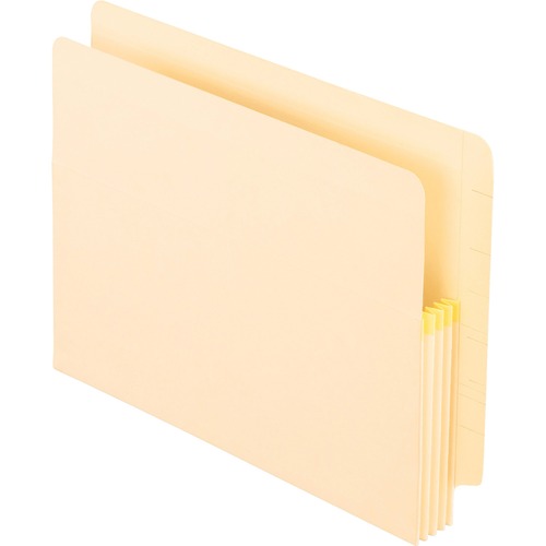 MANILA DROP FRONT SHELF FILE POCKETS, STRAIGHT CUT, LETTER, MANILA, 25/BOX