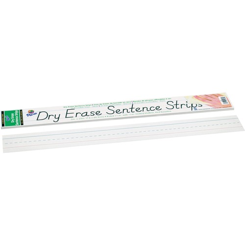 Dry Erase Sentence Strips, 24 X 3, White, 30/pack