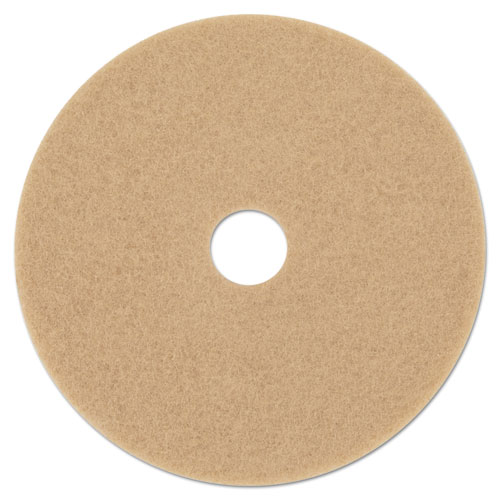 Ultra High-Speed Floor Burnishing Pads 3400, 17" Diameter, Tan, 5/carton