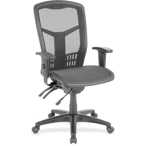 Mesh Swivel Exec Chair, 28-1/2"x28-1/2"x45", Black