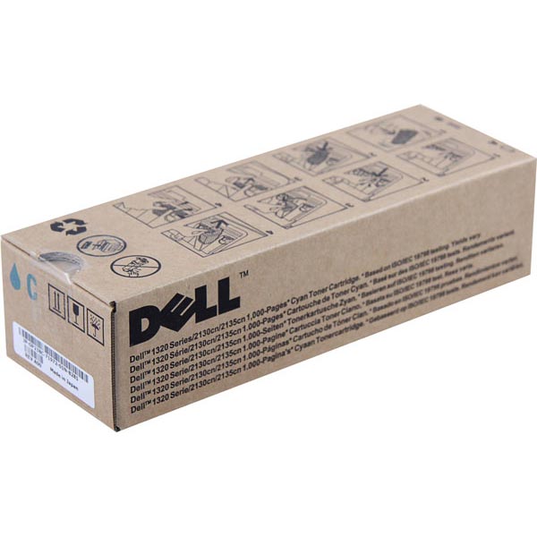 Dell 1320c 1320cn 2130cn 2135cn Cyan Toner Cartridge (OEM# 310-9061 330-1386 330-1417) (1000 Yield)