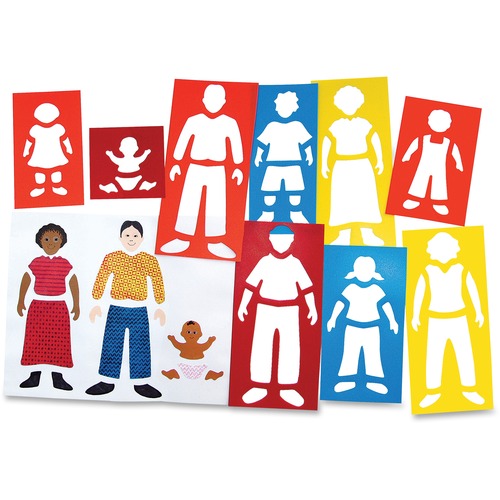 Fabulous Family Portrait Stencils, 13pcs, Ast