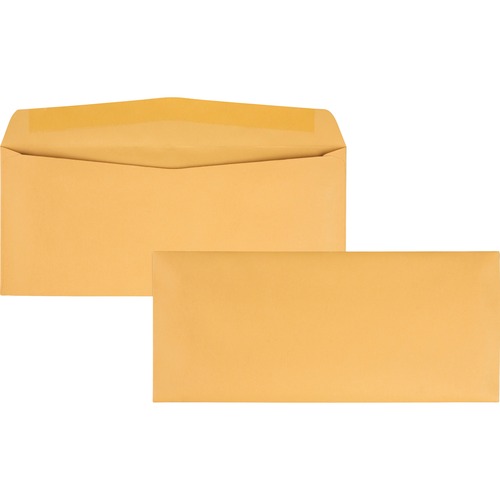 KRAFT ENVELOPE, #11, COMMERCIAL FLAP, GUMMED CLOSURE, 4.5 X 10.38, BROWN KRAFT, 500/BOX