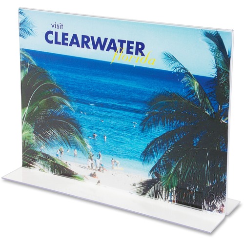 CLASSIC IMAGE DOUBLE-SIDED SIGN HOLDER, 11 X 8 1/2 INSERT, CLEAR