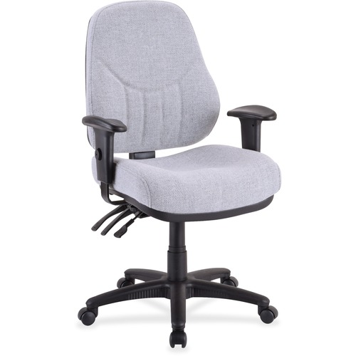 Multi-Task Chair,High-Back,26-7/8"x26"x39"to42-1/2",Gray