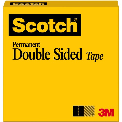 Double-Sided Tape, 1/2" X 1296", 3" Core, Clear