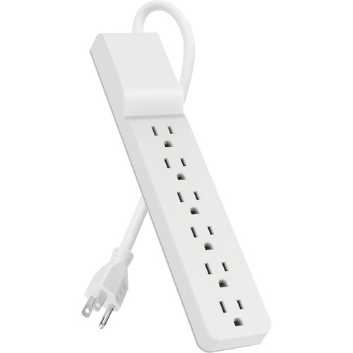 Home/office Surge Protector, 6 Outlets, 10 Ft Cord, 720 Joules, White