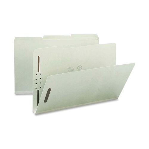 Pressboard Fastener Folder,1 Exp,1/3 Tab,Legal,25/BX,GYGN