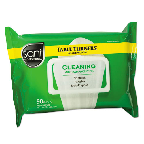 MULTI-SURFACE CLEANING WIPES, 11 1/2 X 7, WHITE, 90 WIPES/PACK, 12 PACKS/CARTON