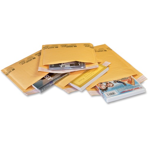 Jiffylite Self Seal Mailer, #00, 5 X 10, Golden Brown, 250/carton