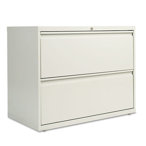TWO-DRAWER LATERAL FILE CABINET, 36W X 18D X 28 3/8H, LIGHT GRAY