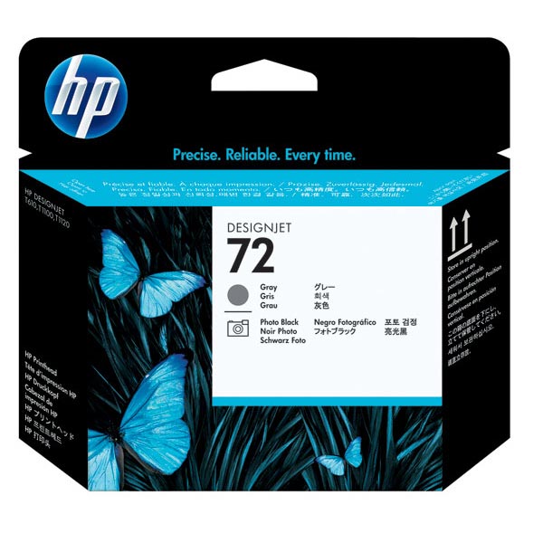 Hewlett-Packard  HP 72 Printhead Cartridge, Gray/Photo Black