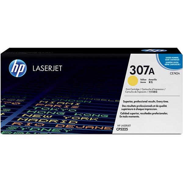 Hewlett-Packard  Toner Cartridge, HP 307A, 7,300 Page Yield, Yellow