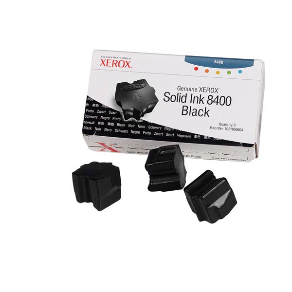 Xerox Phaser 8400 Black Solid Ink (3 Sticks/Box) (Total Box Yield 3,400)