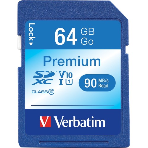 64GB PREMIUM SDXC MEMORY CARD, UHS-I V10 U1 CLASS 10, UP TO 90MB/S READ SPEED