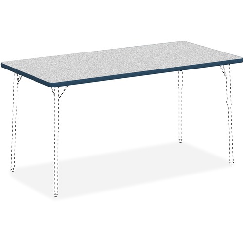 Tabletop, Rectangular, Laminate, 30"x60", Gray/Navy