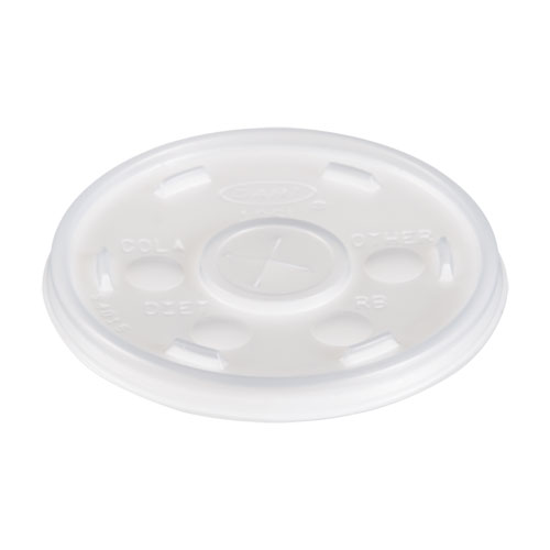 Plastic Cold Cup Lids, Fits 10oz Cups, Translucent, 1000/carton